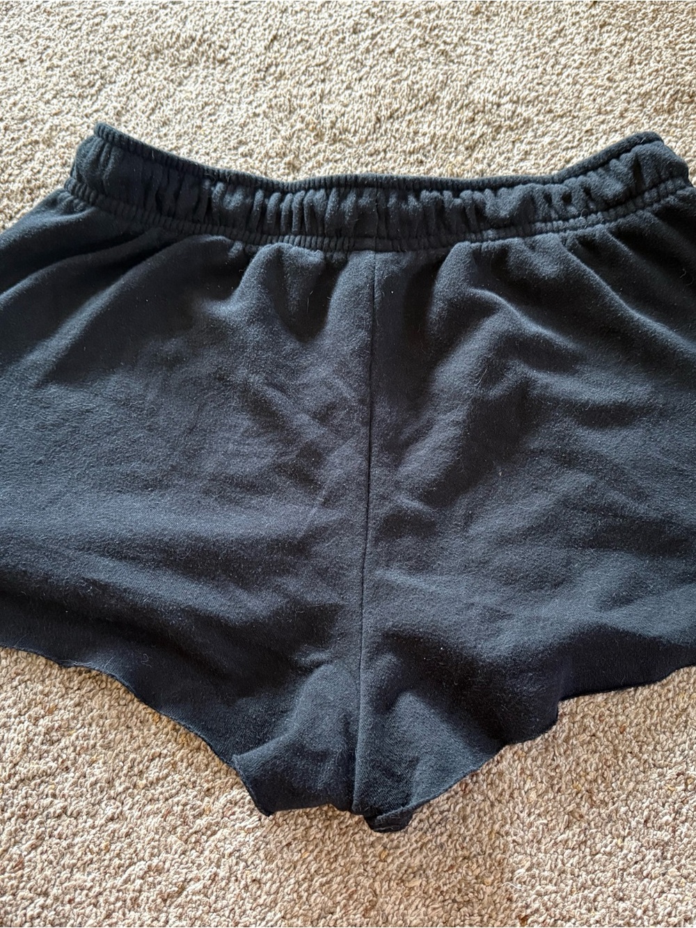 Black Women's Drawstring Lounge Shorts - Picture 3 of 3
